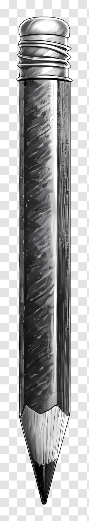 Pencil - Shiny Metallic Pencil Illustration Transparent PNG