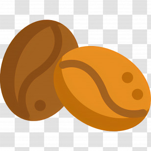 Coffee Seed - Illustration Of Two Coffee Beans Transparent PNG