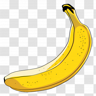 Banana - Bright Yellow Banana Illustration Transparent PNG