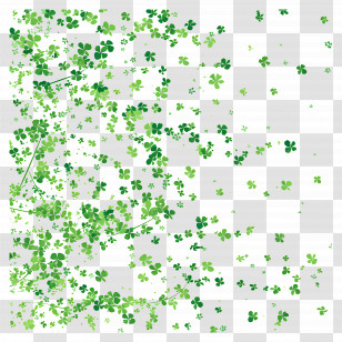 Green Background - Green Clovers Pattern Transparent PNG