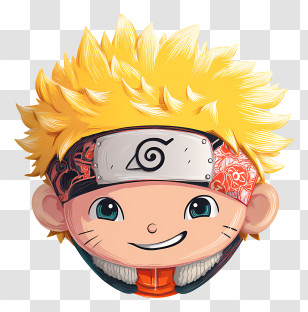 Naruto Head - Cute Anime Character With Yellow Hair Transparent PNG