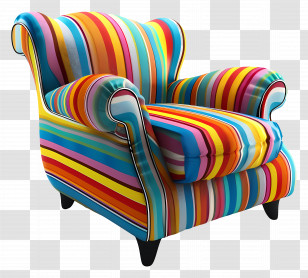 Armchair - Colorful Armchair For Cozy Living Room Transparent PNG