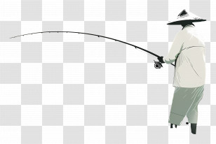 Go Fishing Day - Man Fishing With Rod Transparent PNG