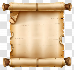 Parchment Scroll - Vintage Parchment Scroll Illustration Transparent PNG