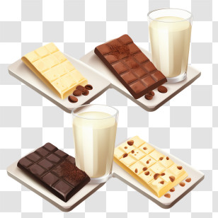 Milk Chocolate - Assorted Chocolate Bars With Milk Transparent PNG