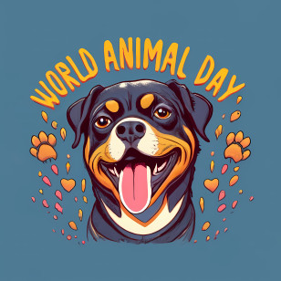 World Animal Day - Happy Cartoon Dog For World Animal Day Transparent PNG