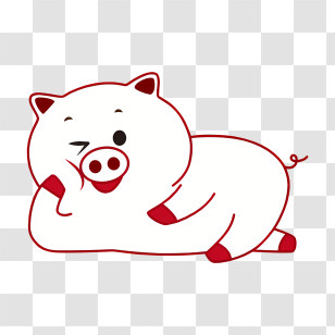 Cute Pig - Cute Cartoon Pig Transparent PNG