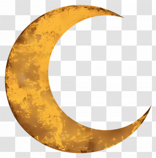 Crescent Moon - Golden Crescent Moon Illustration Transparent PNG