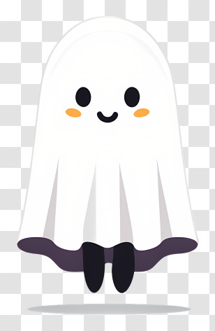 Halloween Innocent Ghost - Smiling Ghost Cartoon Transparent PNG