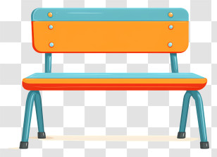 School Education Bench - Colorful Bench For Outdoor Spaces Transparent PNG