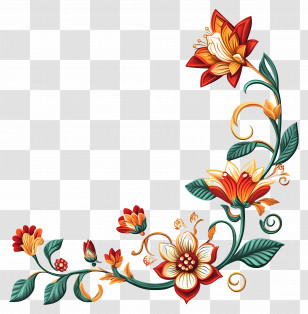 India Flower - Ornamental Floral Design Transparent PNG