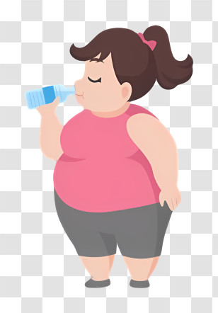 Fat Body - Woman Drinking Water Transparent PNG