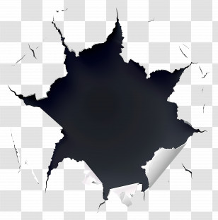 Hole Ripped Paper - Torn Black Paper Hole With Transparent Edges Transparent PNG