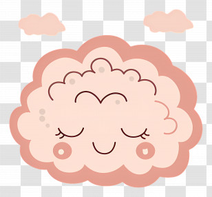 Cute Brain - Sleeping Cloud Cartoon Transparent PNG