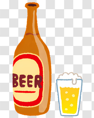 Beer - Beer Bottle And Glass For Refreshing Moments Transparent PNG