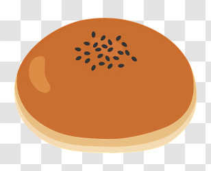 Food - Bread Bun With Sesame Seeds Transparent PNG