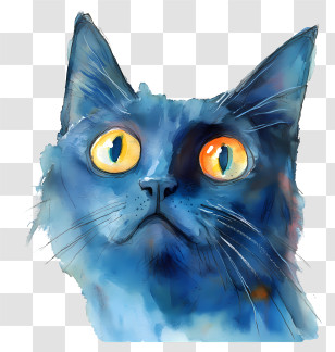 Pete The Cat - Blue Cat With Bright Eyes Transparent PNG