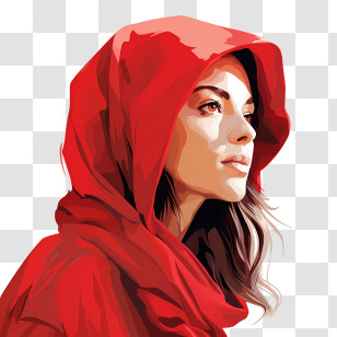 National Wear Red Day - Woman In Red Hood Illustration Transparent PNG