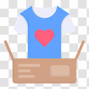 Clothes Box - T-shirt With Heart In Donation Box Transparent PNG