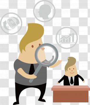 Computer File - Hand - The Man With Magnifying Glass Transparent PNG