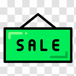 Sale Sign - Green Sale Sign For Promotions Transparent PNG
