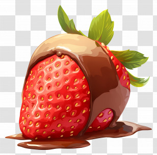 Chocolate Covered Strawberries - Chocolate Covered Strawberry Transparent PNG