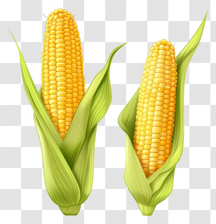 Corn - Ears Of Fresh Sweetcorn On Cob Transparent PNG