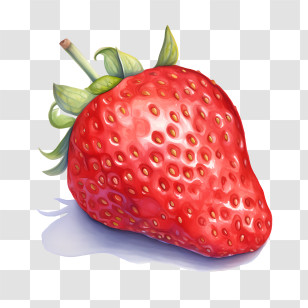 Strawberry - Detailed Strawberry Fruit Artwork Transparent PNG