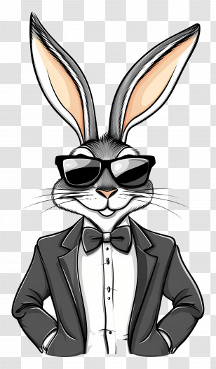 Bugs Bunny - Cool Rabbit In Tuxedo Transparent PNG