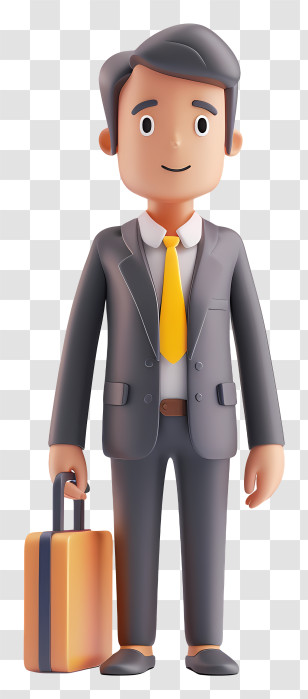 Businessperson - Businessman In Suit Holding A Briefcase Illustration Transparent PNG