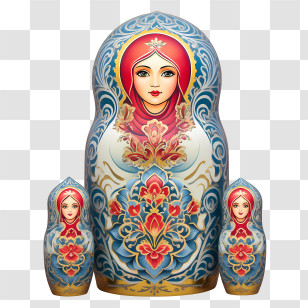 Russian Nesting Doll - Colorful Russian Nesting Dolls Transparent PNG