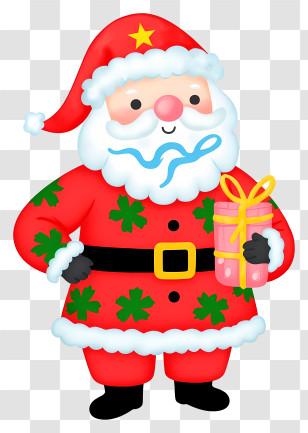 Christmas Santa Claus - Santa Claus With Gift Transparent PNG