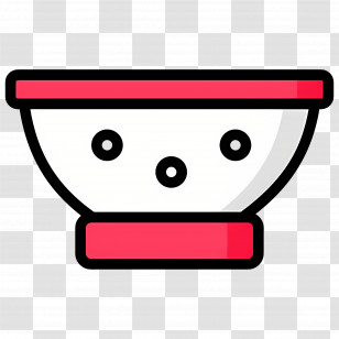 Kitchen Utensils - Cute Cartoon Bowl With Dots Transparent PNG