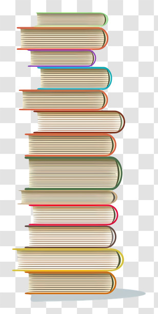 Book - Stack Of Colorful Books For Learning Transparent PNG