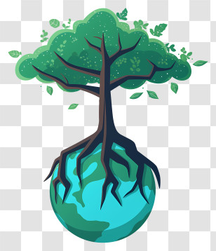 World Environment Day - Tree Growing On Earth Transparent PNG