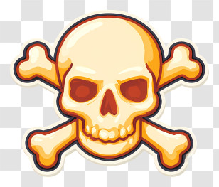 Skull And Crossbones Emoji - Skull And Crossbones Symbol Transparent PNG
