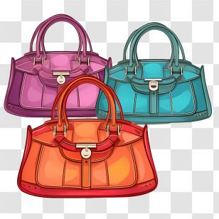 Handbag Day - Colorful Fashion Handbags Transparent PNG