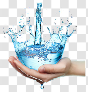 World Water Day - Hands Holding Splashed Water Illustration Transparent PNG