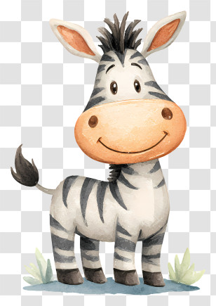 Cute Funny Zebra - Cute Cartoon Zebra Transparent PNG