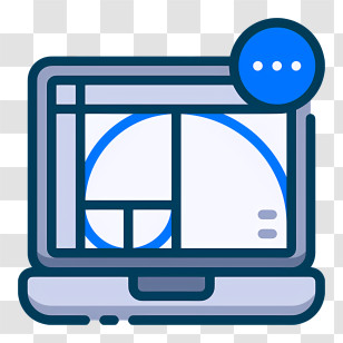 Golden Ratio - Laptop With Design Interface Transparent PNG
