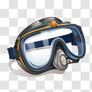 Swimming Goggles - Detailed Diving Mask Illustration Transparent PNG