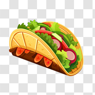 National Taco Day
 - Cartoon Taco With Colorful Ingredients Transparent PNG