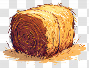 Hay Bale - Farm Hay Bale Illustration Transparent PNG
