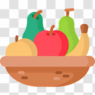 Food Gift Baskets - Colorful Fruit Basket Illustration Transparent PNG