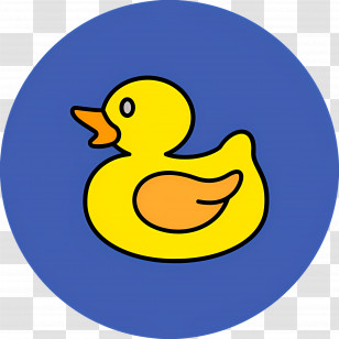 Duck - Cute Yellow Rubber Duck For Bath Time Transparent PNG