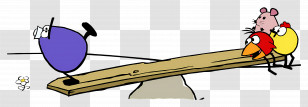 Peep And The Big Wide World - Seesaw With Animals Transparent PNG
