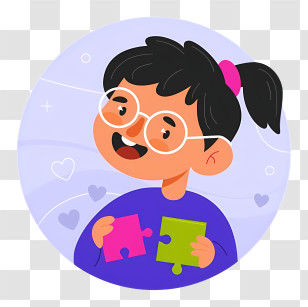 Woman - Child Playing With Puzzle Pieces Transparent PNG
