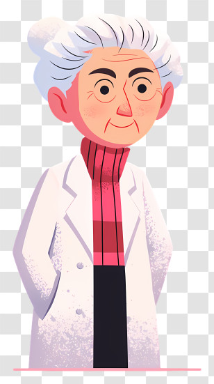 Older Woman Scientist - Elderly Scientist In White Coat Transparent PNG