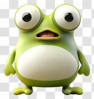 Keroppi - Cute Cartoon Green Frog With Big Expressive Eyes Transparent PNG