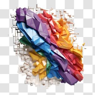 Proud - Colorful Geometric Shapes Transparent PNG